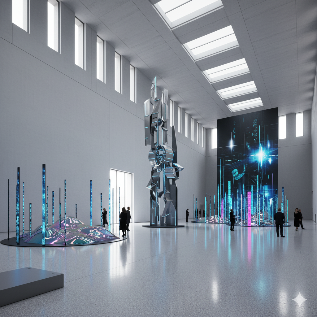 Patung abstrak Metamorphosis karya Vasily Klyukin