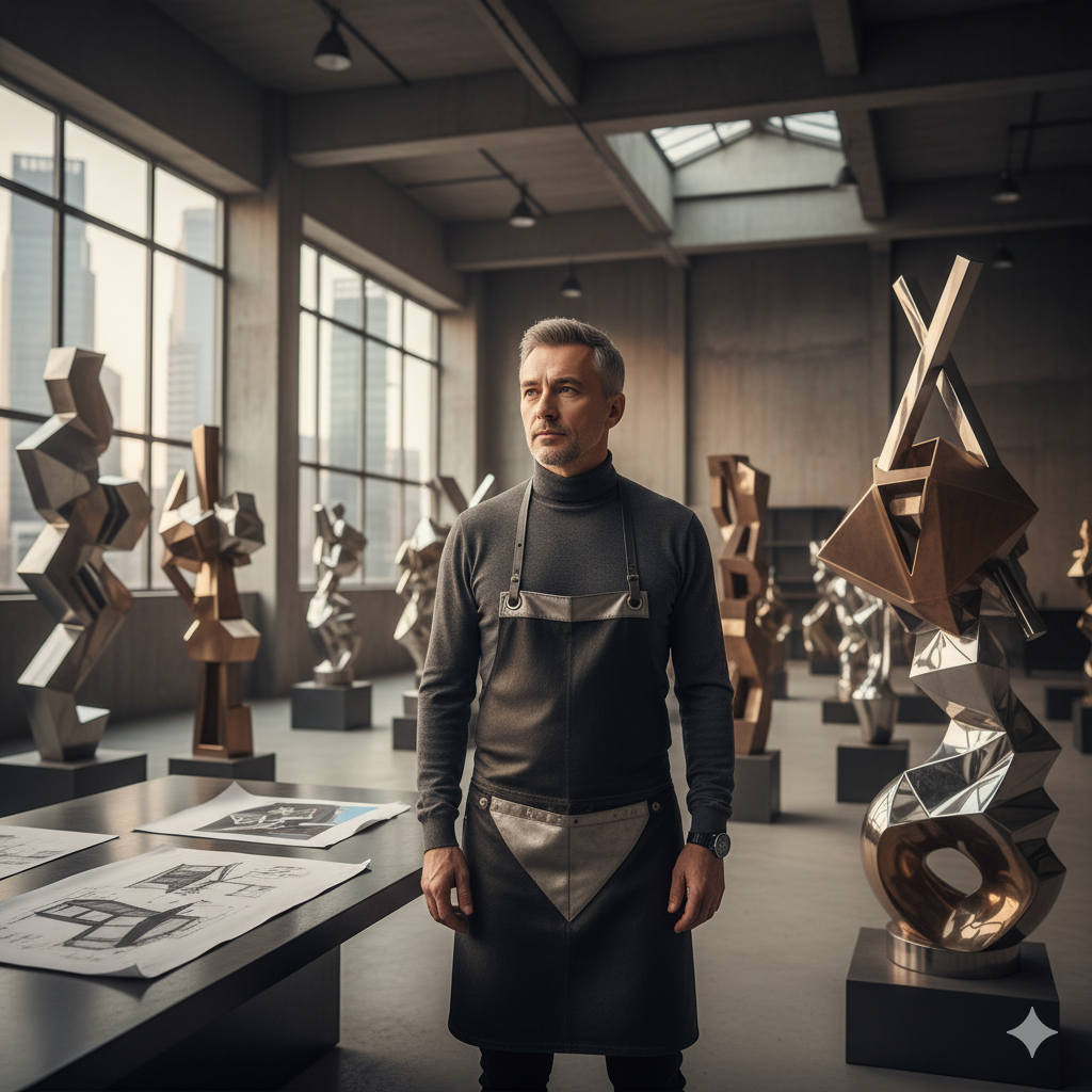 Patung arsitektural Space Within oleh Vasily Klyukin